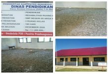 Rehab SMP 05 BU, Kepsek Akui Hanya Satu Ruangan Yang Gunakan Timbunan Pasir Bawah Lantai