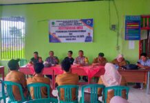 Bhabinkamtibmas Polsek Lebong Utara Hadiri Musyawarah RKPDes di Desa Sukau Mergo