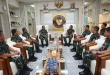 Sekjen Kemhan Terima Kunjungan Danpushidrosal, Bahas Bidang Survei Hidro Oseanografi Untuk Pertahanan