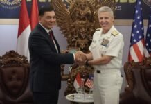 Menhan Bertemu Komandan Armada Pasifik Amerika Serikat, Bahas Penguatan Pertahanan