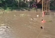 Sinergi Kemanusiaan, Damkar Palembang dan SAR Menyisir Sungai Gandus Cari Korban Tenggelam
