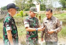 Nuansa Nasionalisme di Sukamulya, Pembangunan Koperasi Merah Putih Jadi Sorotan Camat Sematang Borang dan Kasdim