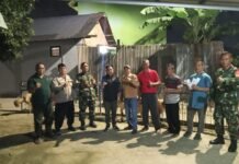 Lurah Sentosa dan Aparat Keliling Wilayah Pastikan Hewan Kurban Aman Saat Malam Idul Adha