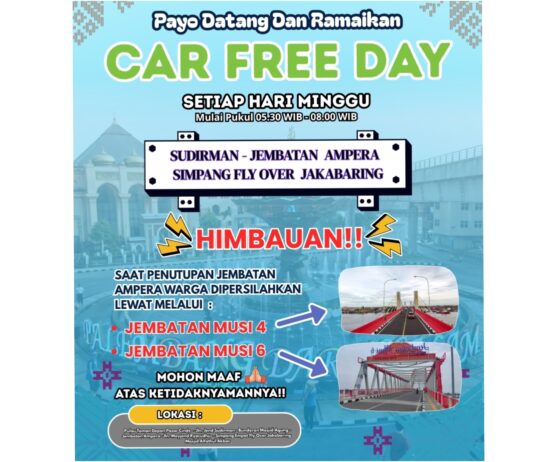CFD Palembang Kembali Digelar, Camat Jakabaring Ingatkan Pengalihan Arus Lalu Lintas