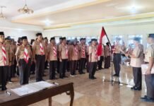 Majukan Pramuka Di Bumi Swarang Patang Stumang, Bupati Lebong Dikukuhkan Jadi KAMABICAB